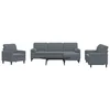 4-dijelni set sofa s jastucima tamnosivi baršunasti