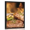 Plakat goveji steak na žaru - 20x30 silver