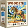Wooden city - Puzzle Moderni konj lesen - 150 kosov