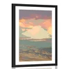 Plakat s paspartujem narava obsijana s soncem - 20x30 white