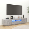 Den TV omarica z LED lučkami betonsko siva 180x35x40 cm