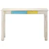 MAISON CHIC konzolna miza - miza ob steni bela 115x35x77 cm robusten mangov les, (21785975)
