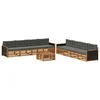 Set vanjskih sofa 9 kom. Prirodna i antracit Poliester