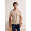 Trendyol Muška majica Tmnss26Ts00036, Bež
