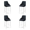 Hanah Home Set barskih stolica Enox, 4 komada, Antracit-beli