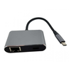 FAST ASIA Adapter-konvertor TIP C na 2xUSB 3.0+TIP C+RJ45