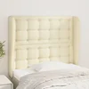Uzglavlje s ušima krem 83 x 23 x 118/128 cm od umjetne kože