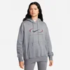 Nike W NSW FLC OS PO HDY SWSH, ženski pulover, siva FN7698