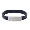 Emporio Armani Elegantna usnjena modra zapestnica EGS2987040