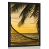 Plakat viseča mreža na plaži - 30x45 black