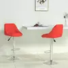 Vidaxl vidaXL Barski stoli, komplet 2 kosov, rdeči, umetno usnje
