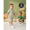 Sinsay - Pamučni rampers sa printom krokodila 2 pack - svetlozelena