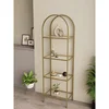 Hanah Home Idil polica za knjige 47 × 158 × 30 cm, zlatna / providno staklo