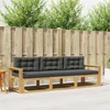 Set vanjskih sofa s jastukom 3 pcs Bijela i antracit Poliester