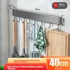 Yweel Kuhinjski držač sa kukicama, 40 cm, Sivi