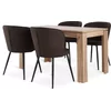 LINTRUP D140 sto hrast + 4 RISSKOV stolice tamno braon