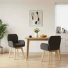 Okretne blagovaonske stolice 2 pcs Bouclé Tamnosiva