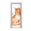 tulup.si Nalepka na vratih Red cat 85x205 cm