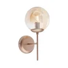 Redo 01-2942 - Zidna svetiljka MUNDI 1xE14/28W/230V bakar/dimljeno staklo