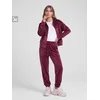 Sinsay - Velur pantalone sa ranflama - mahagoni