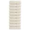 Premium ručnici za pranje SOLUND 10 kom. krem boje 30x30 cm 600 g/m2