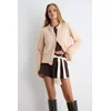 Trendyol Milla ženski duks Cardigan Twoaw27Hi00096, puderasti