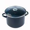 FACKELMANN Lonac+stakleni poklopac 24cm Emajl 7.5L, Plavi