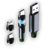 Infostyle Magnetni kabel 3 v 1 Zelena