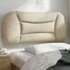 Vidaxl vidaXL Blazina za vzglavje, kremna, 80 cm, blago