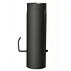 Dimna cev z loputo 130mm/500 t.1,5mm BLACK