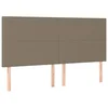 Vidaxl Vzglavje postelje sivo-rjavo 180x5x118/128 cm blago