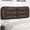 Vidaxl vidaXL Blazina za vzglavje, rjava, 120 cm, umetno usnje