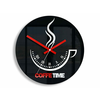 ModernClock Čas za kavo Ii črna stenska ura