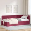 vidaXL Kotna postelja z vzglavjem vinsko rdeča 90 x 190 cm Žamet