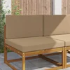 vidaXL Zunanja blazina za kavč 2 pcs Taupe Poliester