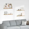 Polica na zidu Zidne 4 pcs Bež 80 x 9 x 3 cm Konstruirano drvo