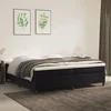 Okvir za krevet s oprugom crni 200x200 cm baršunasti