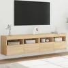Zidni TV ormarići LED 2 kom boja hrasta sonome 80x30x40 cm