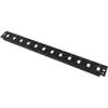 Fiber optic cross-connect panel without front plate, 19 1U, retractable, cable gland PG13, black