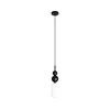 MAXLIGHT P0641 - Luster na sajli NOVA 1xG9/12W/230V prečnik 12 cm crna