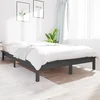 Okvir za krevet sivi 160x200 cm od masivne borovine