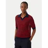 Tommy Hilfiger Polo majica Pointelle WW0WW50060 Rdeča Regular Fit