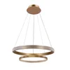 Hashim Visilica 60+40cm Zlatna 22W+34W LED Prozirni Kristali ( 15021 )