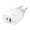 Kucni punjac LDNIO A2421C 22.5W PD + Fast Charger sa Type C na iPhone lightning kablom beli