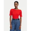 Tommy Hilfiger Pulover Fine Gg Cable Boat WW0WW50103 Rdeča Regular Fit