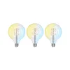 LUUMR Smart LED E27 G125 7W ZigBee Tuya Philips Hue komplet 3 - jasno