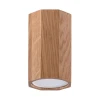 Sollux SL.1033 - Plafonska spot svetiljka ZEKE 1xGU10/40W/230V, prečnik 10 cm, hrast