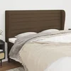Vidaxl vidaXL Vzglavje s krilci temno rjavo 183x23x118/128 cm blago