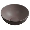 SAPHO Elegantno Samostoječe Beton Umivalnik, O 26cm, Temno Rjava Mat Površina