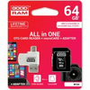 Goodramova pomnilniška kartica Micro Secure Digital Card All-In-ON, 128 GB, multipack, M1A4-1280R12, UHS-I U1 (Class 10), multipack z bralnikom